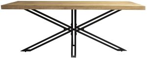 Carlton Furniture Java Natural Line Mango Wood Rectangular 200cm Dining Table | Shackletons