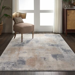 Nourison Rugs Rustic Textures Rectanglular RUS02 Rug in Beige Grey 18m x 12m | Shackletons