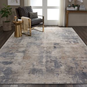 Nourison Rugs Rustic Textures Rectanglular RUS05 Rug in Beige Grey 32m x 24m | Shackletons