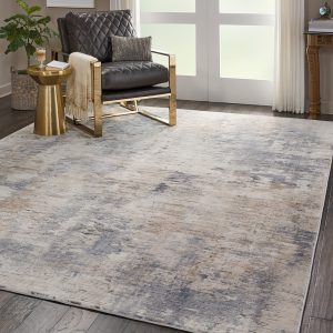 Nourison Rugs Rustic Textures Rectanglular RUS05 Rug in Beige Grey 39m x 28m | Shackletons