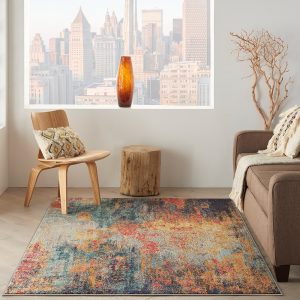 Nourison Rugs Celestial Rectangular Rug 221m x 16m in Multicolour | Shackletons