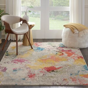 Nourison Rugs Celestial Runner Rug 183m x 061m in Ivory Multicolour | Shackletons