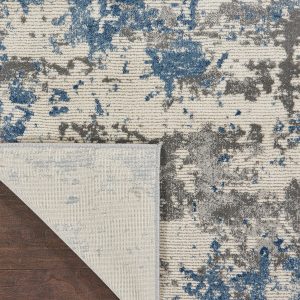 Nourison Rugs Rustic Textures Runner RUS08 Rug in Grey Blue 23m x 066m | Shackletons