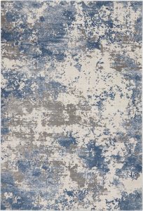 Nourison Rugs Rustic Textures Rectanglular RUS08 Rug in Grey Blue 22m x 16m | Shackletons