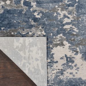 Nourison Rugs Rustic Textures Rectanglular RUS08 Rug in Grey Blue 32m x 24m | Shackletons