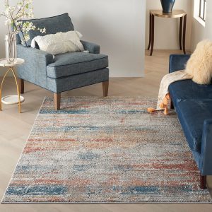 Nourison Rugs Rustic Textures Rectanglular RUS11 Rug in Multicolour 22m x 16m | Shackletons