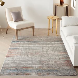 Nourison Rugs Rustic Textures Rectanglular RUS12 Rug in Grey Multicolour 22m x 16m | Shackletons