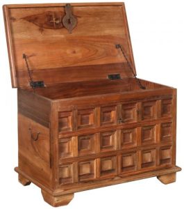 Carlton Furniture Wooden Small Chest Natural Finish | Shackletons