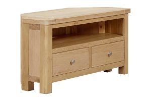 Foxington Corner TV Unit Natural Oak | Shackletons