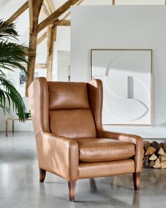 Alexander James Portrait Chair in Tote Camel Leather | Shackletons