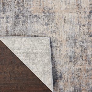 Nourison Rugs Rustic Textures Rectanglular RUS01 Rug in Grey Beige 39m x 28m | Shackletons