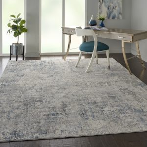 Nourison Rugs Rustic Textures Rectanglular RUS07 Rug in Ivory Grey Beige 32m x 24m | Shackletons