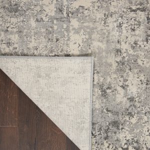 Nourison Rugs Rustic Textures Rectanglular RUS07 Rug in Grey Beige 18m x 12m | Shackletons