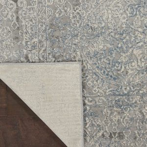 Nourison Rugs Rustic Textures Rectanglular RUS09 Rug in Ivory Light Blue 39m x 28m | Shackletons