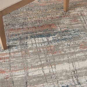 Nourison Rugs Rustic Textures Rectanglular RUS12 Rug in Grey Multicolour 18m x 12m | Shackletons