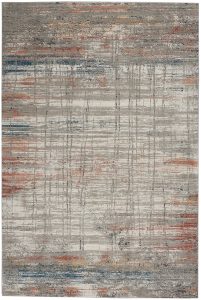 Nourison Rugs Rustic Textures Rectanglular RUS12 Rug in Grey Multicolour 18m x 12m | Shackletons