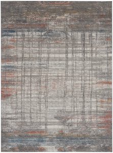 Nourison Rugs Rustic Textures Rectanglular RUS12 Rug in Grey Multicolour 32m x 24m | Shackletons