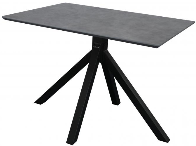 Carlton Furniture - Rhodes Fixed Rectangular Concrete Effect Top Table