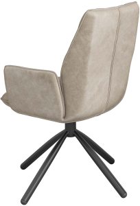 Set of 2 Torelli Zanetti Swivel Dining Chairs in Mink | Shackletons