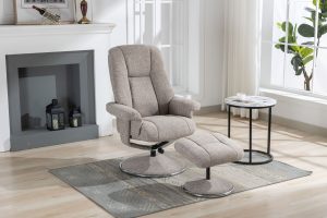 Global Furniture Alliance Denver Chair in Chacha Oat Fabric | Shackletons