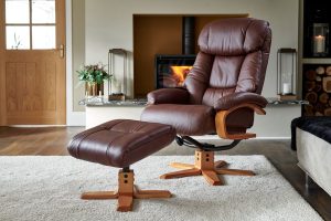 Global Furniture Alliance Nice Chair in Chestnut Leather | Shackletons