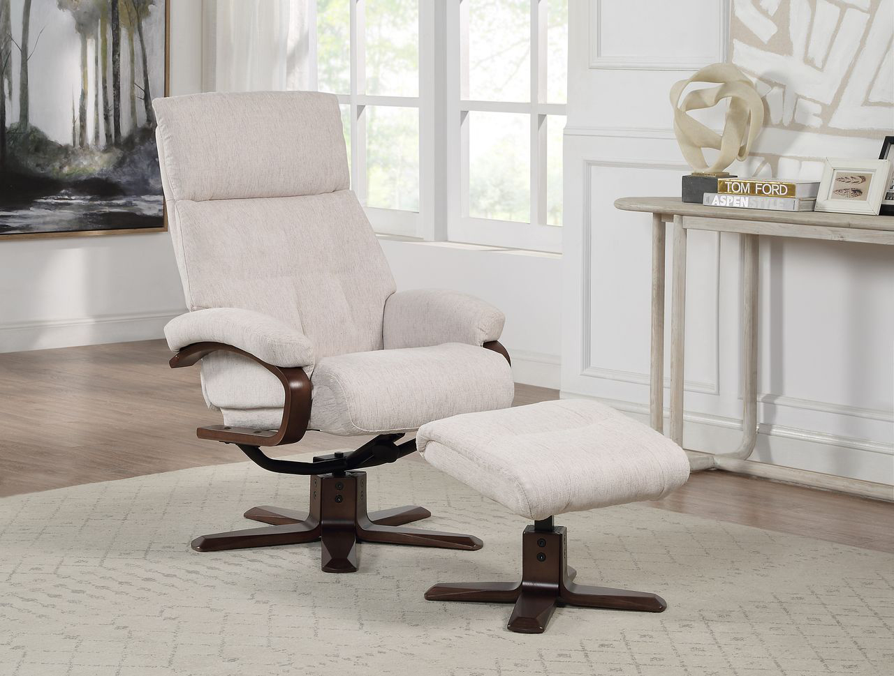 Global Furniture Alliance Vienna Chair in Beige Fabric