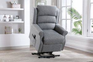 Global Furniture Alliance Andover Riser Recliner Chair in Grey Fabric | Shackletons