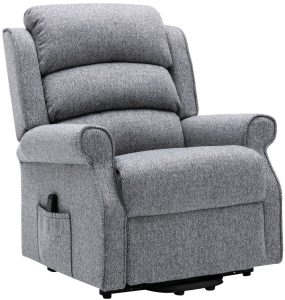 Global Furniture Alliance Andover Riser Recliner Chair in Grey Fabric | Shackletons