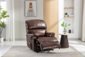 Toulouse Riser Recliner Chair in Walnut Leather | Shackletons