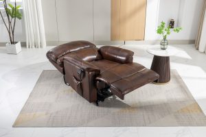 Toulouse Riser Recliner Chair in Walnut Leather | Shackletons