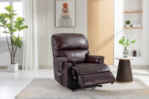 Global Furniture Alliance Toulouse Riser Recliner Chair in Mulberry Leather | Shackletons