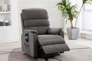 Global Furniture Alliance Valencia Riser Recliner Chair in Lisbon Grey Fabric | Shackletons