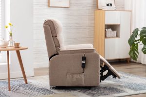 Global Furniture Alliance Valencia Riser Recliner Chair in Lisbon Wheat Fabric | Shackletons