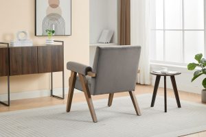 Global Furniture Alliance Leoni Acent Chair in Taupe Fabric | Shackletons