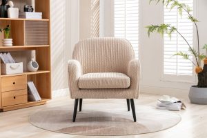 Global Furniture Alliance Ruby Acent Chair in Buttermilk Fabric | Shackletons