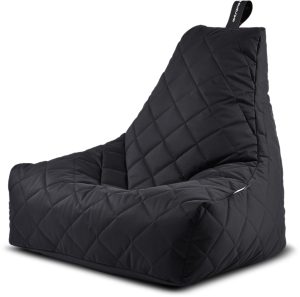 Extreme Lounging Mighty Bean Bag Black Quilted | Shackletons