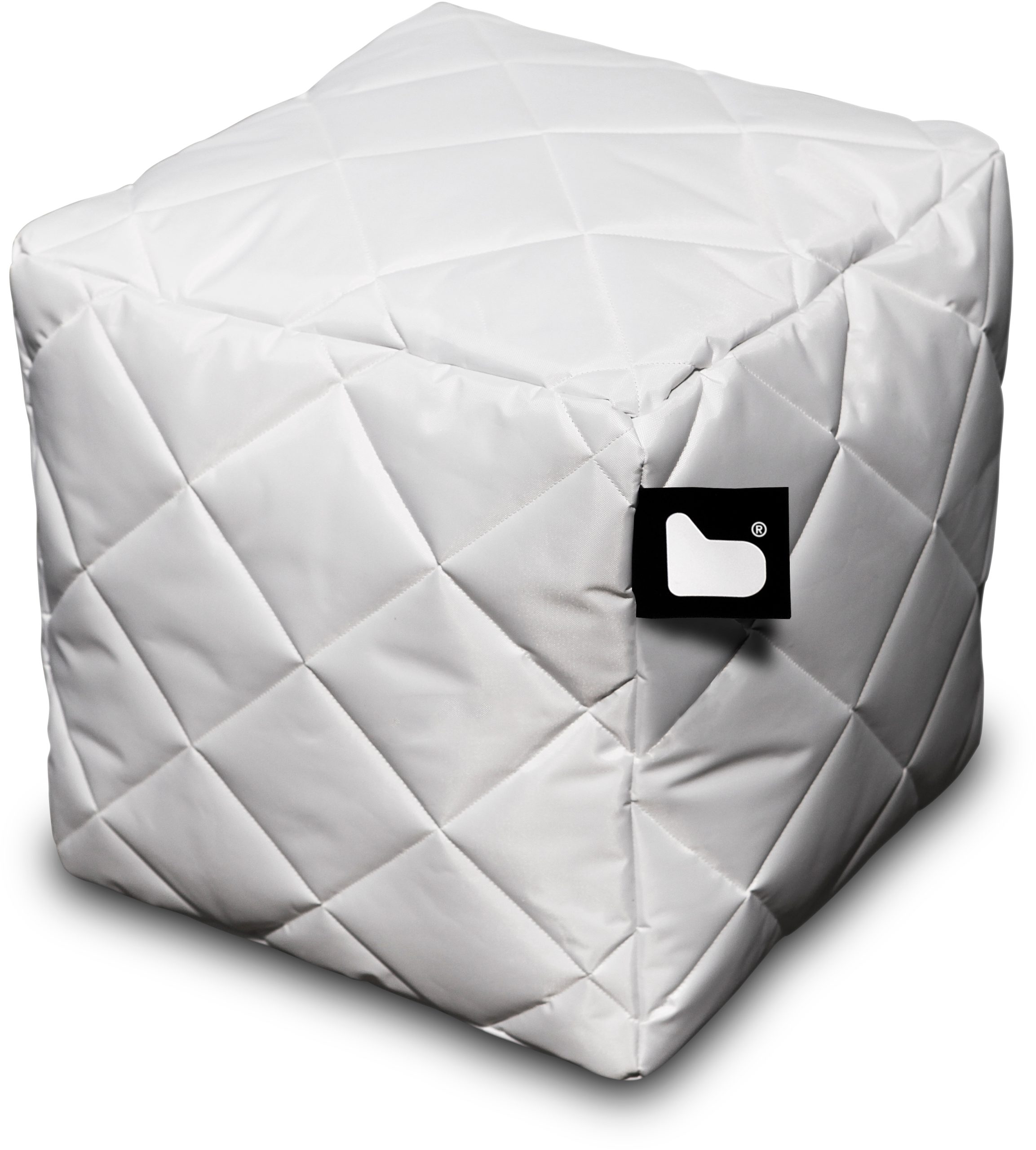 Extreme Lounging Bean Box White Quilted