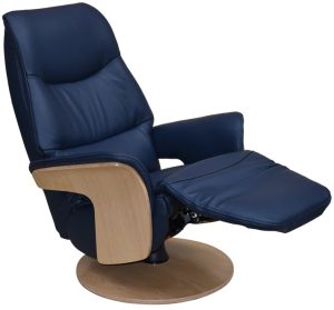 Global Furniture Alliance Iowa Swivel Chair in Navy | Shackletons