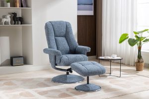 Global Furniture Alliance Denver Chair in Chacha Ocean Fabric | Shackletons