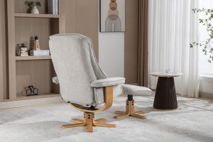 Global Furniture Alliance Sardinia Chair in Greige Fabric | Shackletons