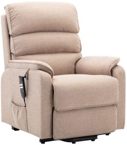 Global Furniture Alliance Valencia Riser Recliner Chair in Lisbon Wheat Fabric | Shackletons