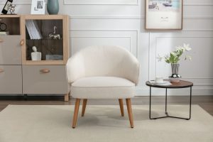 Global Furniture Alliance Iris Acent Chair in Snow Fabric | Shackletons