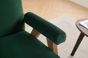 Global Furniture Alliance Leoni Acent Chair in Bottle Green Fabric | Shackletons