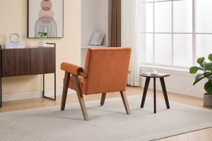 Global Furniture Alliance Leoni Acent Chair in Rust Fabric | Shackletons