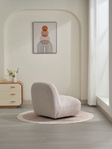 Global Furniture Alliance Luna Acent Chair in Oyster Fabric | Shackletons