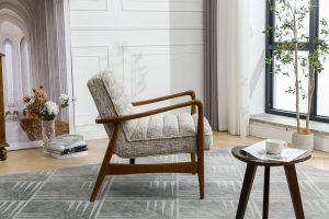 Global Furniture Alliance Thea Acent Chair in Frost Fabric | Shackletons