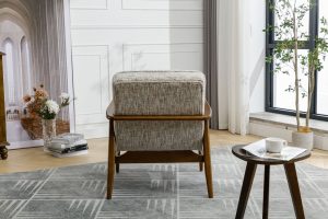 Global Furniture Alliance Thea Acent Chair in Frost Fabric | Shackletons