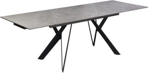 Torelli Murano Mid Grey Ceramic Extending Dining Table 180cm 260cm | Shackletons