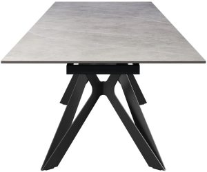 Torelli Murano Mid Grey Ceramic Extending Dining Table 180cm 260cm | Shackletons