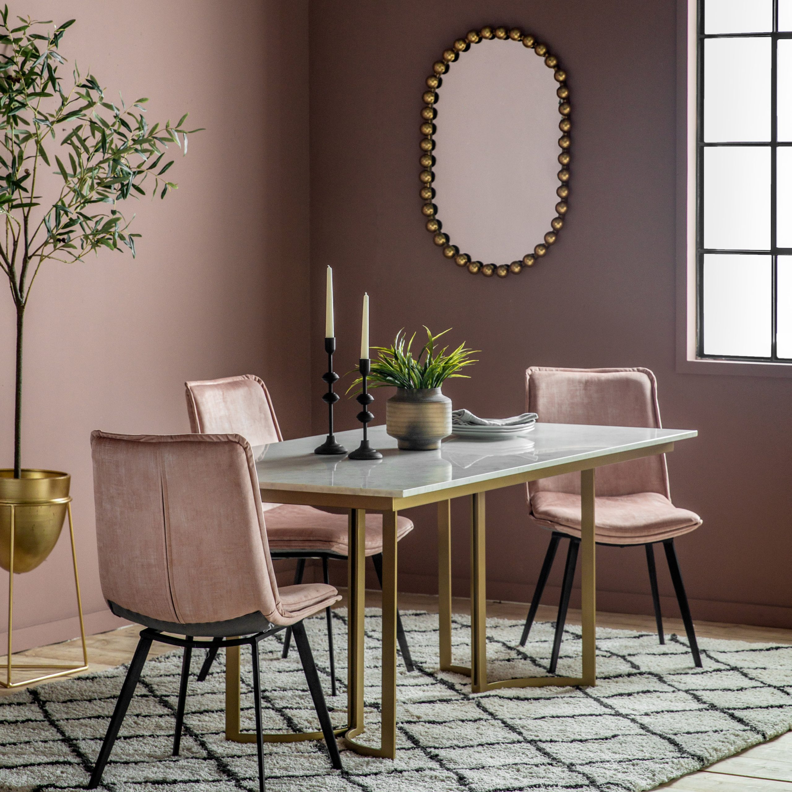 Gallery Direct Everton Dining Table Gold